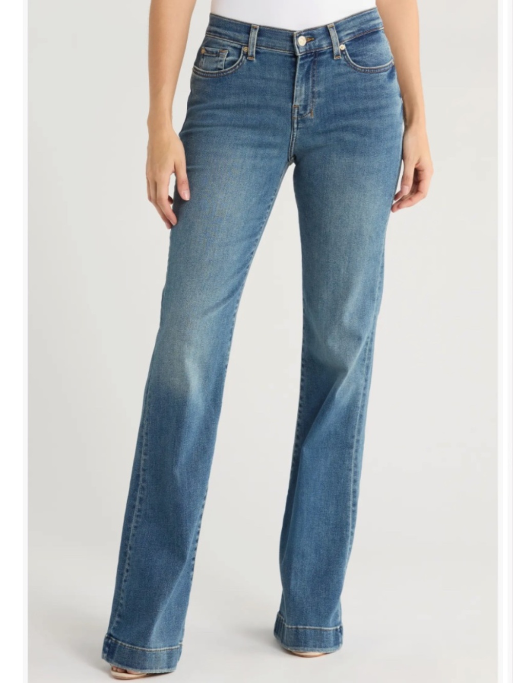 7 For All Mankind Medium Blue Flare Jeans